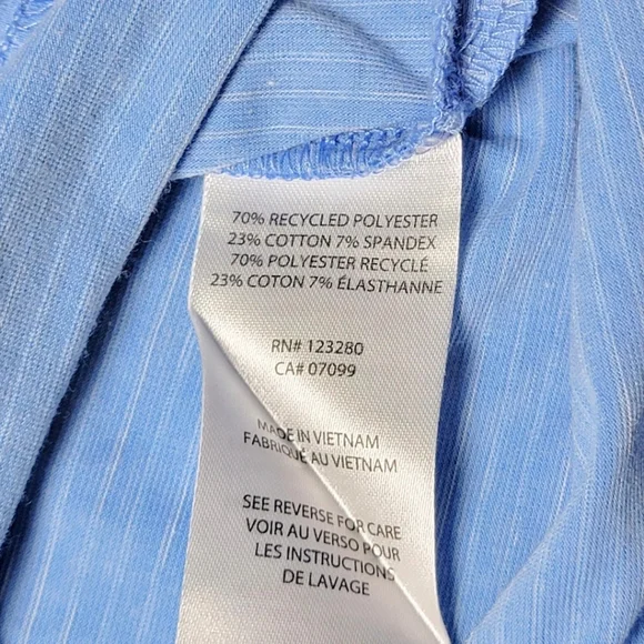 Travis Mathew Heathered Light Blue Polo Shirt - Picture 4 of 5